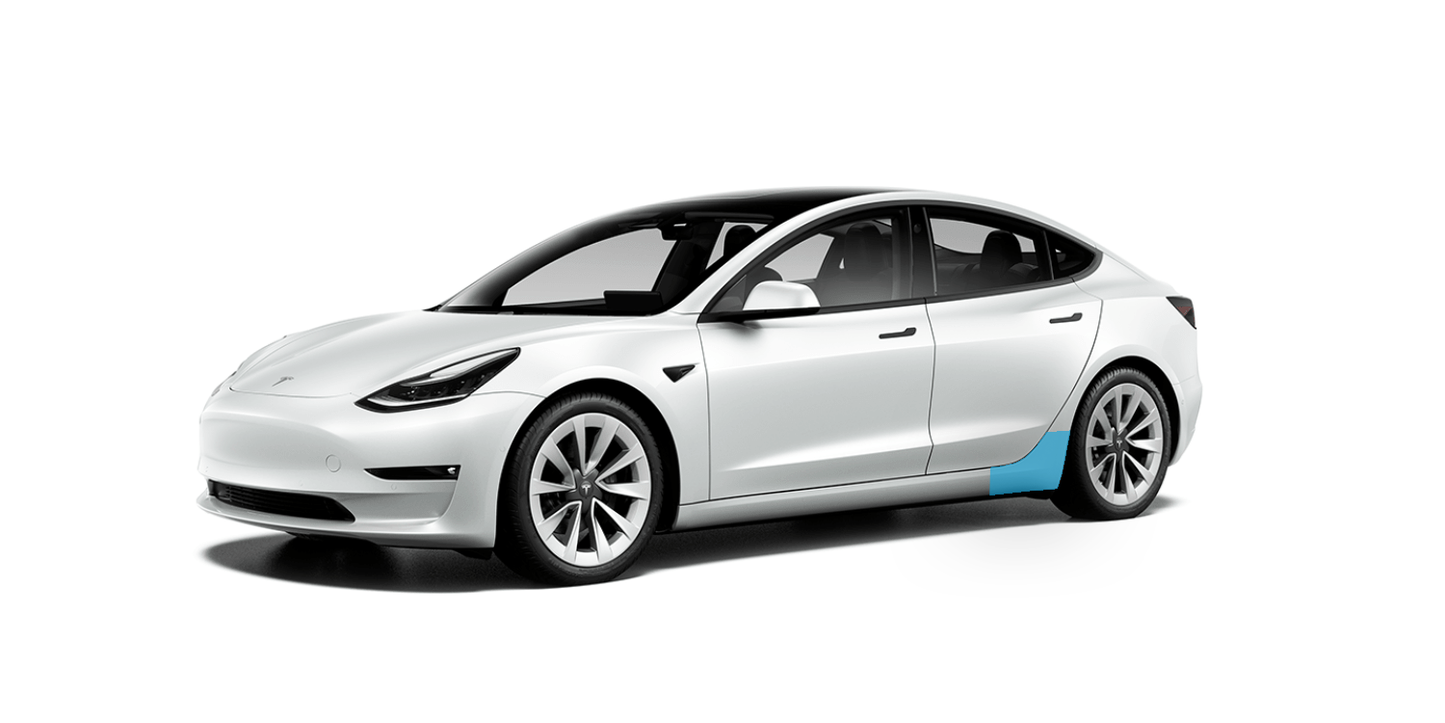 Tesla Model 3 - Corner Rocker Panel PPF Kit